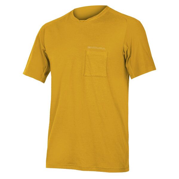 endura gv500 foyle t - maglia gravel - uomo yellow s