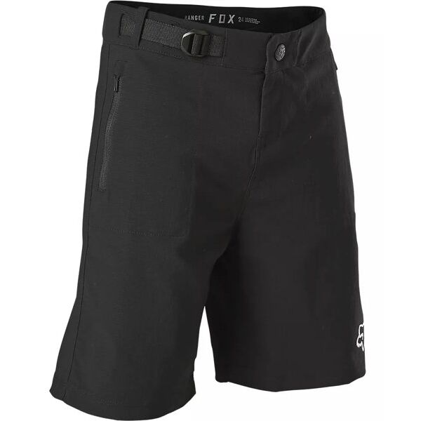 fox youth ranger w/liner - pantalone da bici - bambini black 22