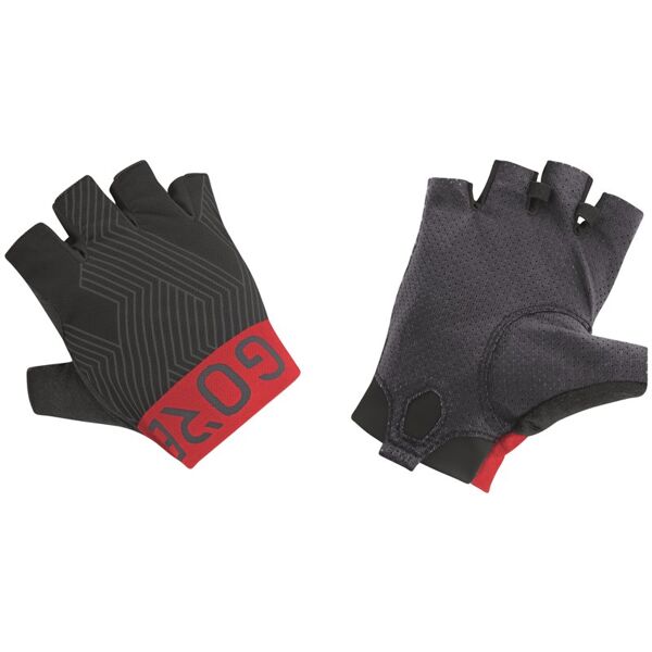 gore wear c7 pro - guanti ciclismo black/red 5 (xs = 20-21 cm)