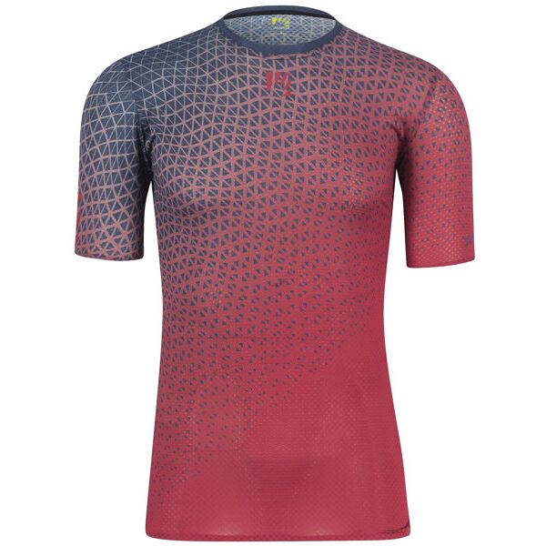 karpos lavaredo ultra jersey m - t-shirt trail running - uomo red/blue m