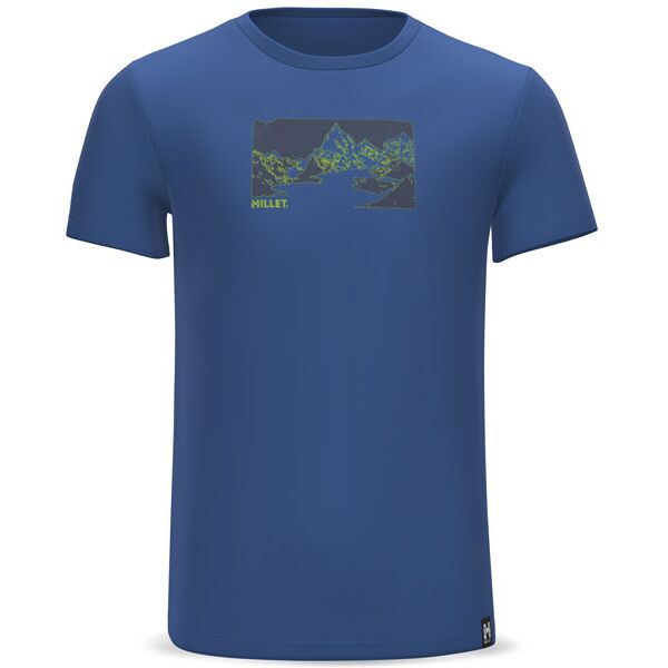 millet wanaka fast ts ss m - t- shirt - uomo light blue s