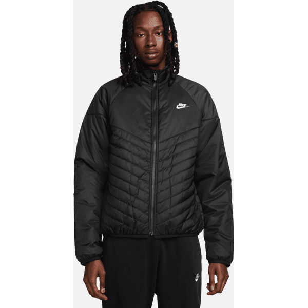 nike giacca puffer resistente all'acqua therma-fit  sportswear windrunner – uomo - nero