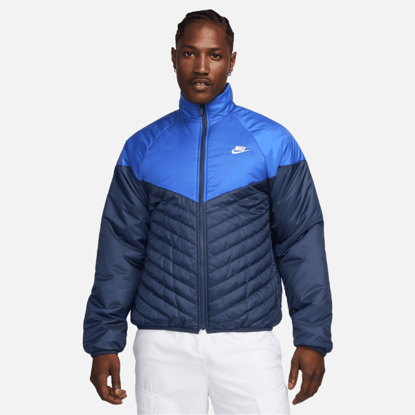 nike giacca puffer resistente all'acqua therma-fit  sportswear windrunner – uomo - blu