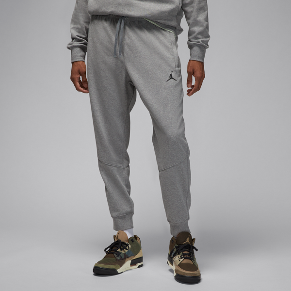 jordan pantaloni in fleece  dri-fit sport – uomo - grigio