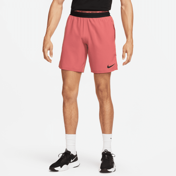 nike shorts da training non foderati 20 cm  dri-fit flex rep pro collection – uomo - rosso