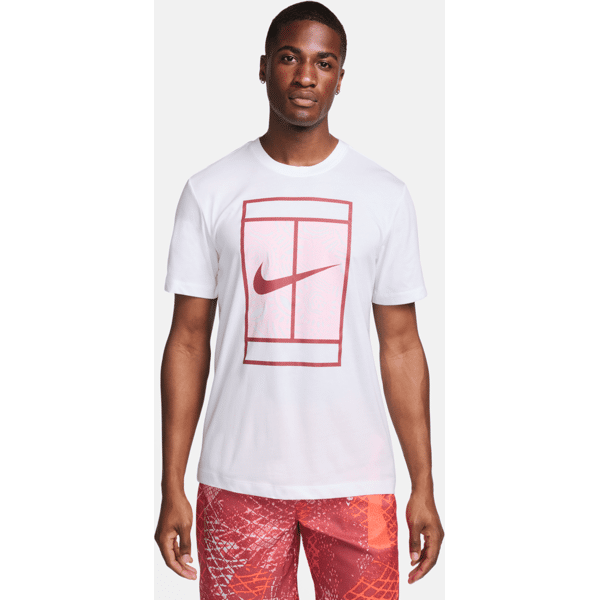 nike t-shirt da tennis court dri-fit – uomo - bianco