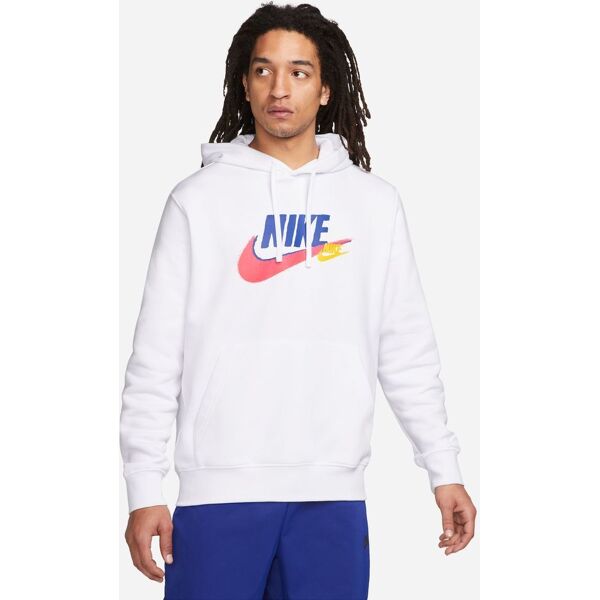 nike felpa con cappuccio sportswear bianco uomo dz2513-100 m