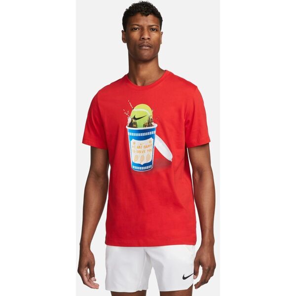 nike top da tennis court rosso uomo fj1500-657 m