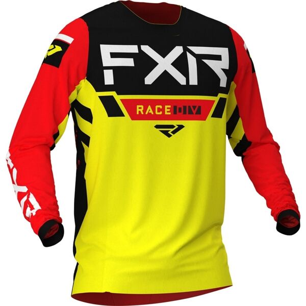 fxr pro-stretch helium mx gear maglia motocross giovanile nero rosso giallo l