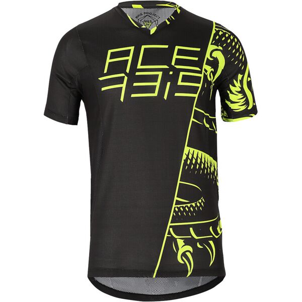 acerbis combat maglia da bicicletta nero giallo 3xl