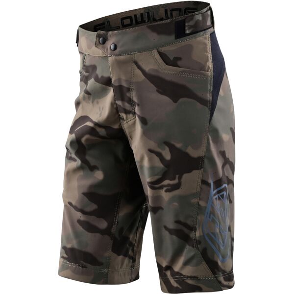 lee flowline shell spray camo pantaloncini da bicicletta per giovani verde multicolore 26