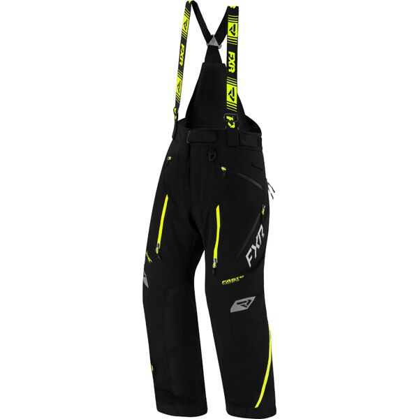 fxr renegade fx 2023 pantaloni con bretelle da motoslitta nero giallo m