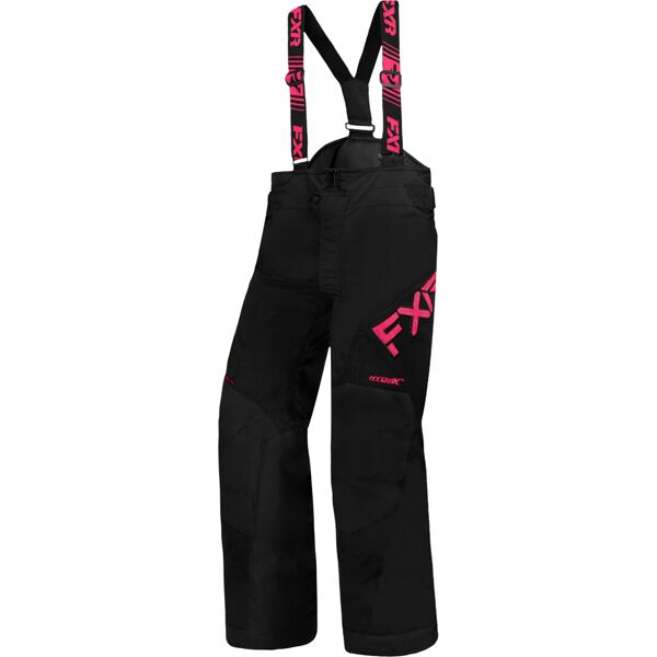 fxr clutch 2023 pantaloni con bretelle per motoslitte giovanili nero rosa 2xl 3xl