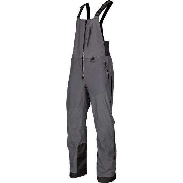 klim storm 2022 pantaloni con bretelle da motoslitta nero grigio 2xl