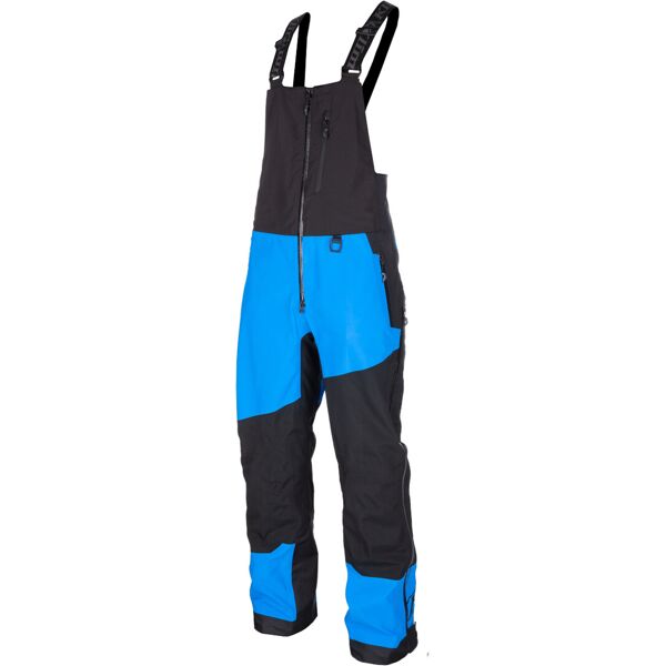 klim storm 2022 pantaloni con bretelle da motoslitta nero blu l