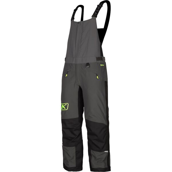 klim ate 2022 pantaloni con bretelle da motoslitta nero grigio l