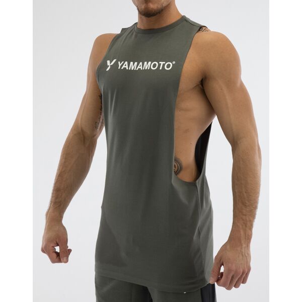 yamamoto outfit man tank top cut out colore: grigio xxxl