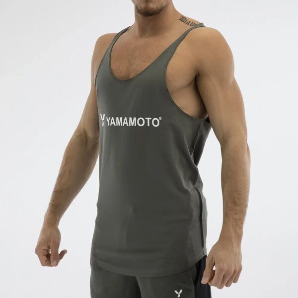 yamamoto outfit man tank top narrow shoulder colore: grigio 