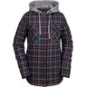 Volcom HOODED FLANNEL NAVY L