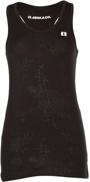 ARMADA HAVEN TANK TOP WMN BLACK FLORAL EMBOSS S