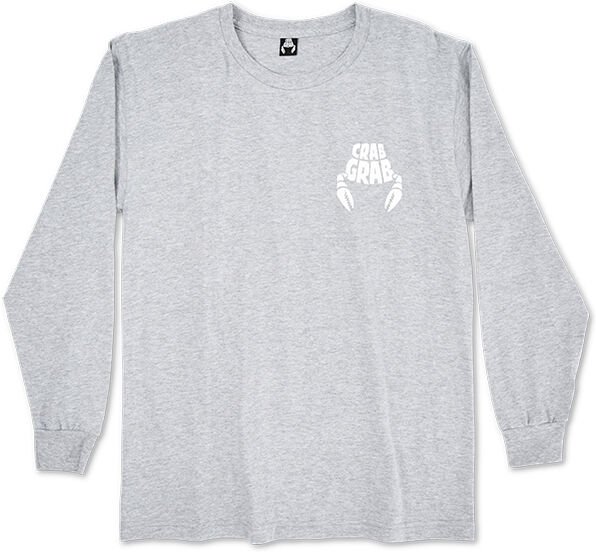 CRAB GRAB LOGO CREW GREY HEATHER XL