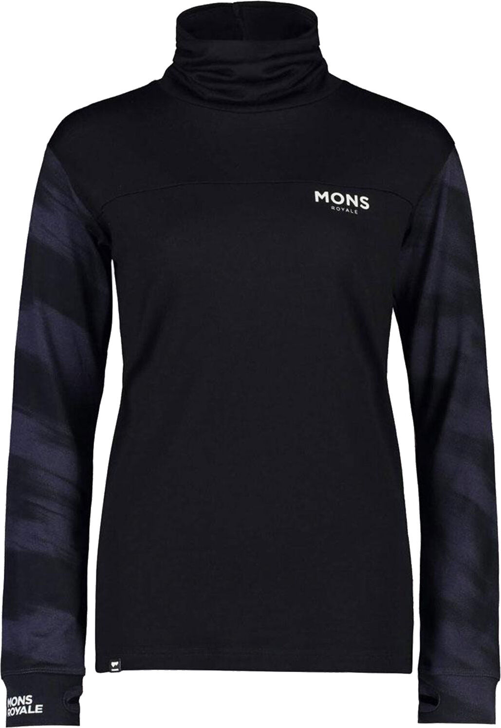 MONS ROYALE WMN YOTEI HIGH NECK BLACK MOTION 9 XS