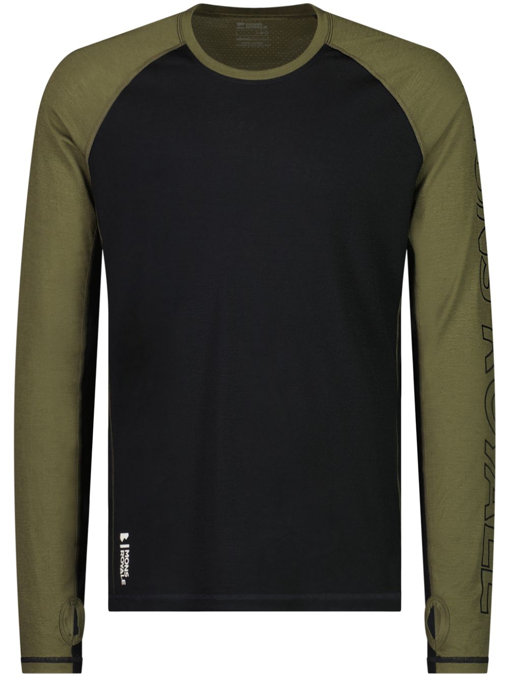 MONS ROYALE TEMPLE TECH LS DARK OLIVE BLACK XL