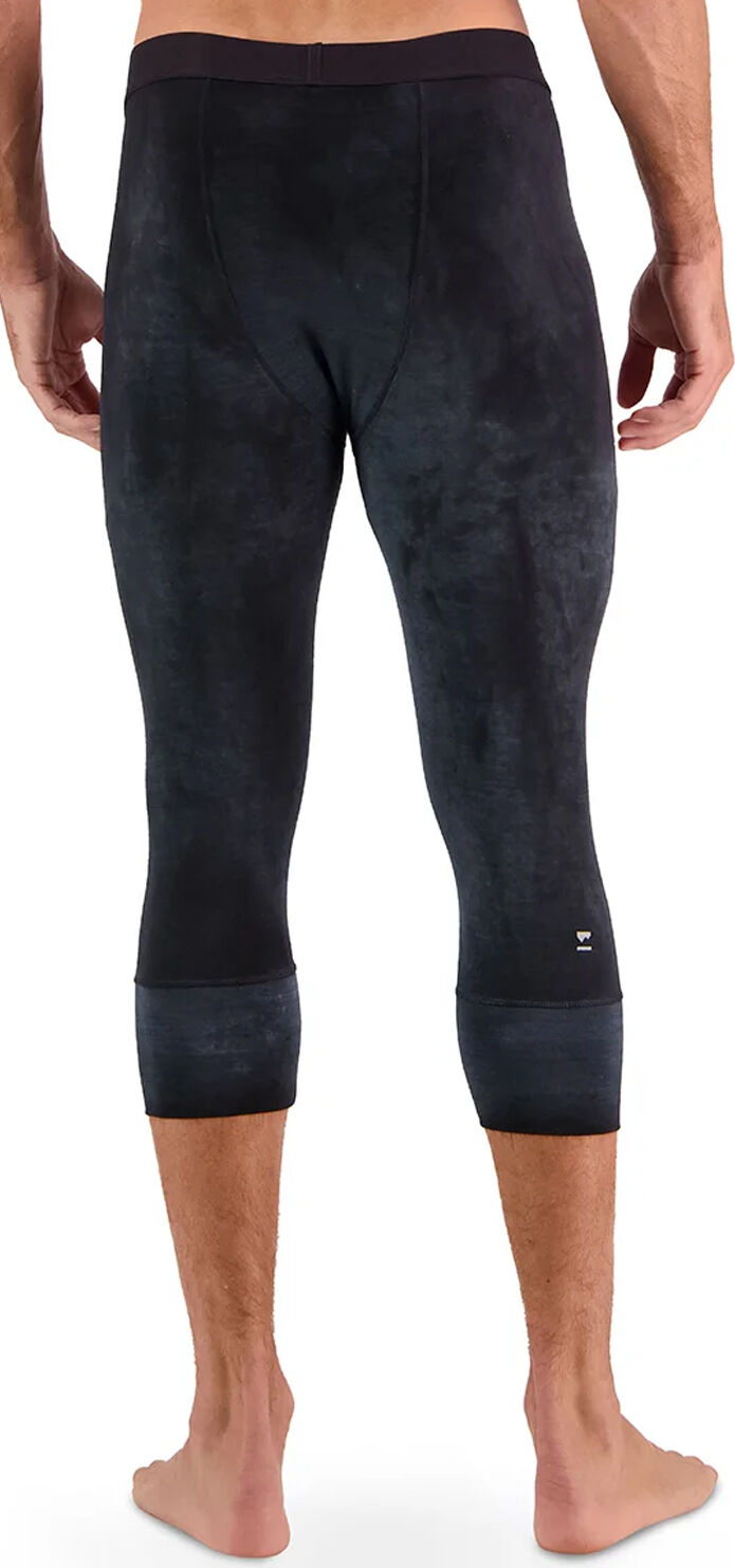 MONS ROYALE CASCADE MERINO FLEX 200 3/4 LEGGING AOP BLACK STORM WASH L