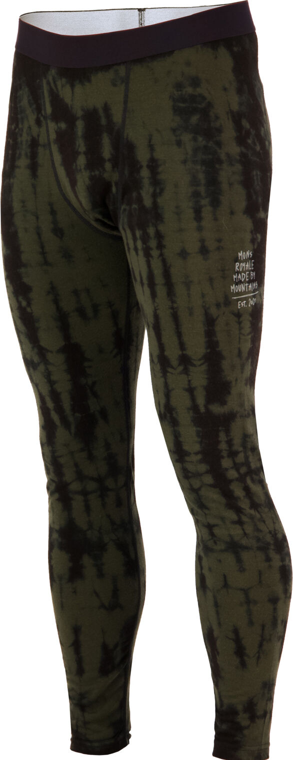 MONS ROYALE MERINO FLEX 200 LEGGING AOP OLIVE TIE DYE XL