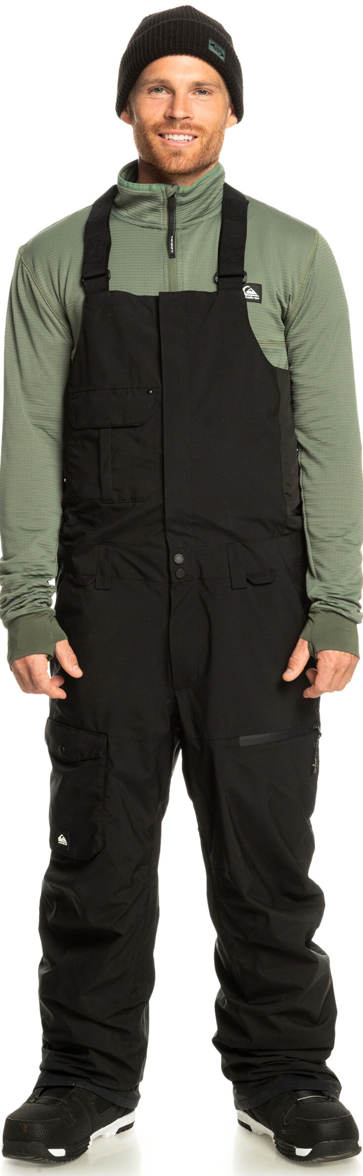 Quiksilver UTILITY BIB TRUE BLACK S