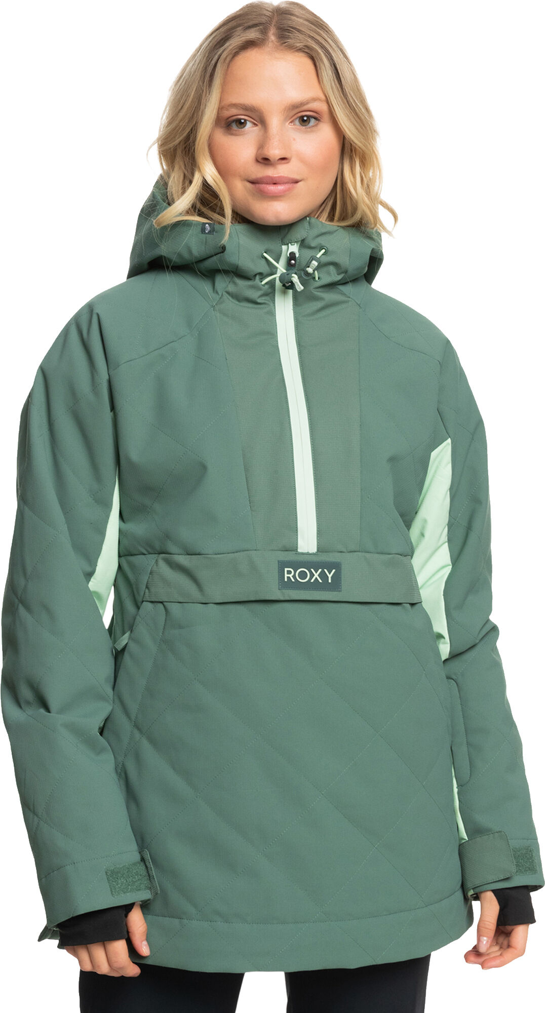 Roxy RADIANT LINES OVERHEAD ANORAK DARK FOREST S