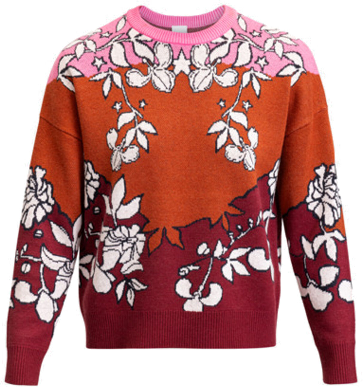 Roxy X ROWLEY SWEATER BURNT HENNA LAUREL FLORAL M