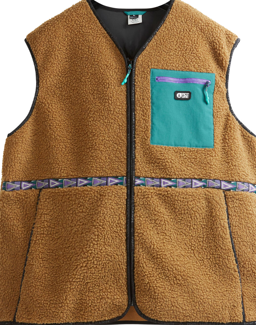 PICTURE GALIWIN FLEECE VEST CHOCOLATE M