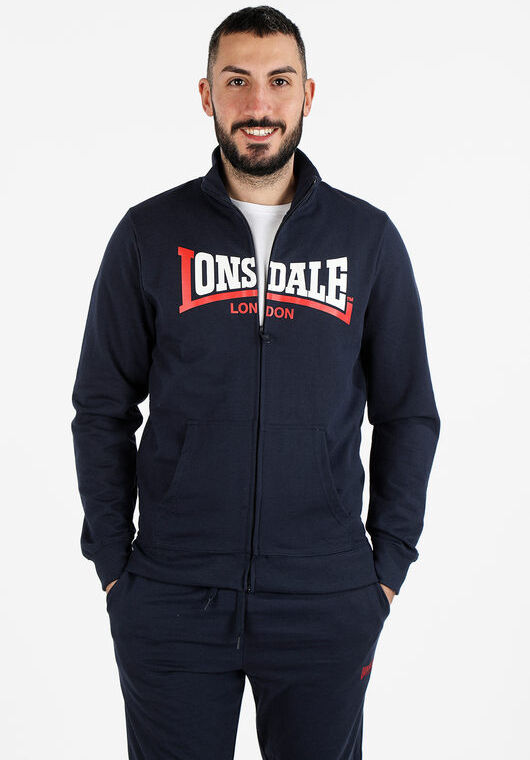 Lonsdale Felpa da uomo a collo alto con zip Felpe uomo Blu taglia XL