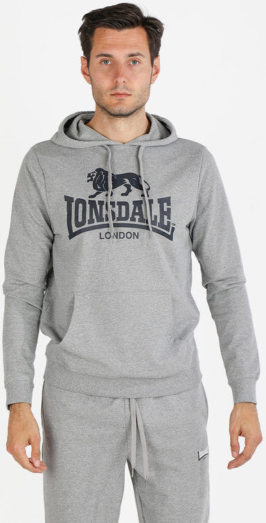 Lonsdale Felpa da uomo con cappuccio Felpe uomo Grigio taglia L