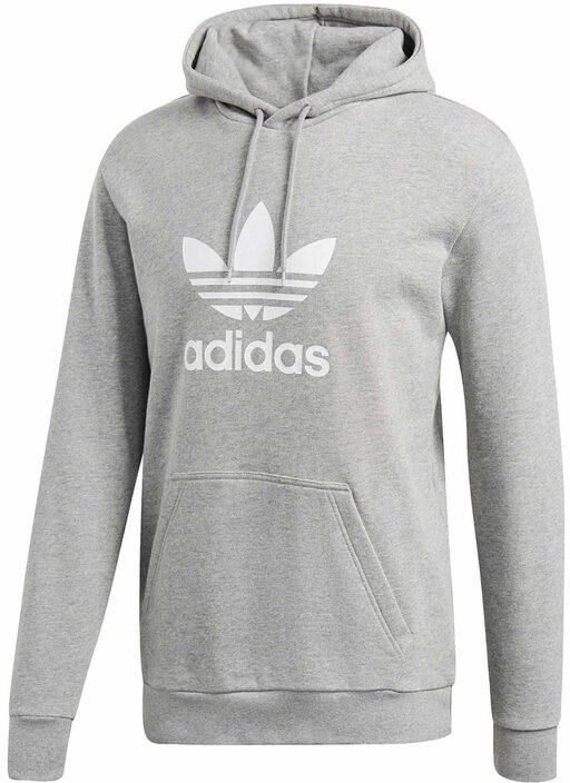 Adidas TREFOIL HOODIE DT7963 Felpa uomo con cappuccio Felpe uomo Grigio taglia S