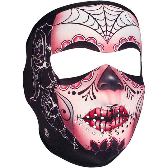 Collare Maschera Moto Zanheadgear Full Face Mask Teschio Sug taglia un