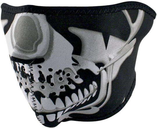 Collare Maschera Moto Zanheadgear Half Face Mask Teschio Cro taglia un