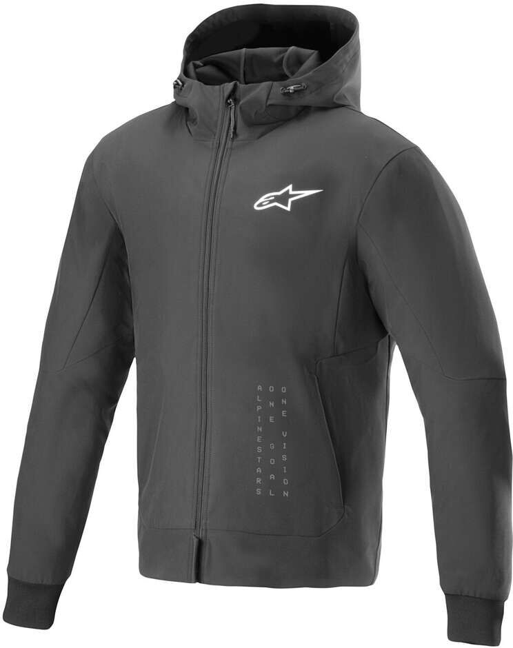 Felpa Casual Alpinestars RADIUM TECH HOODIE Nero Bianco taglia S