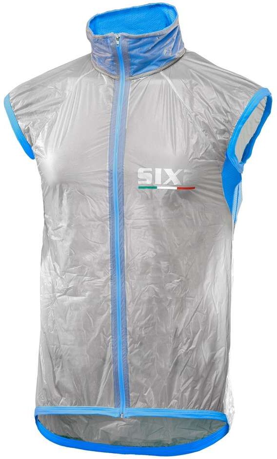 Gilet Antivento Antipioggia Sixs Compatto Ghost Blu Traspare taglia 2X