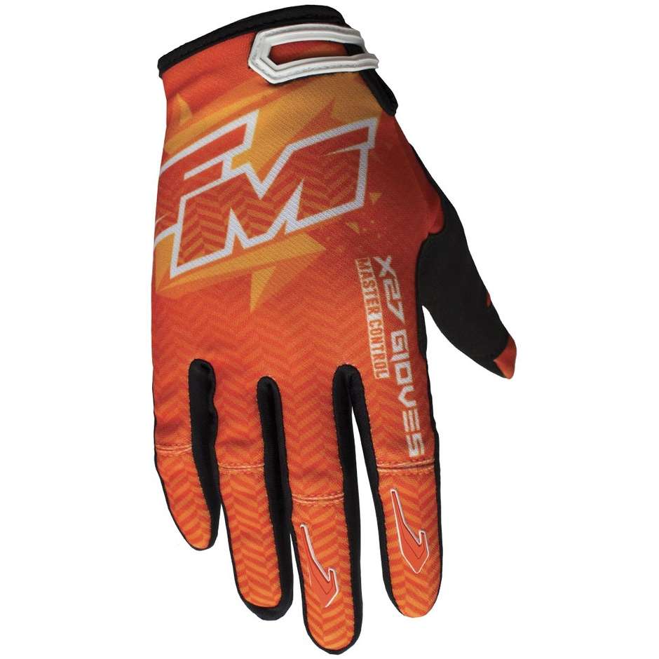 Guanti Moto Cross Enduro Fm Racing X27 Gloves Arancio taglia 2XL