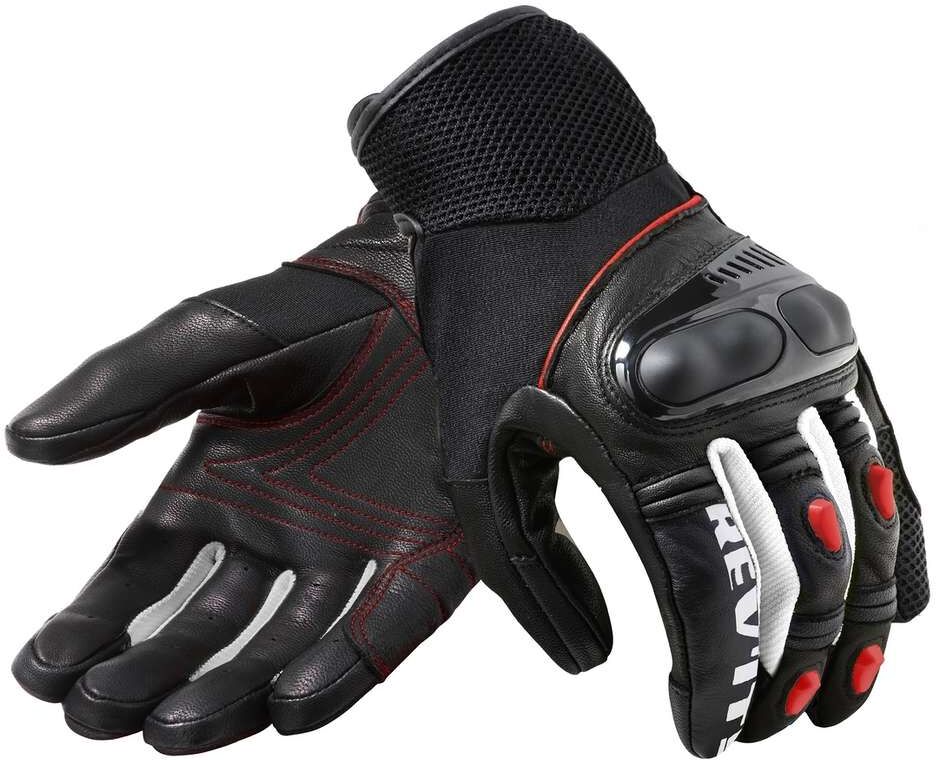 Guanti Moto Estivi Rev'it METRIC Nero Neon Rosso taglia 2XL