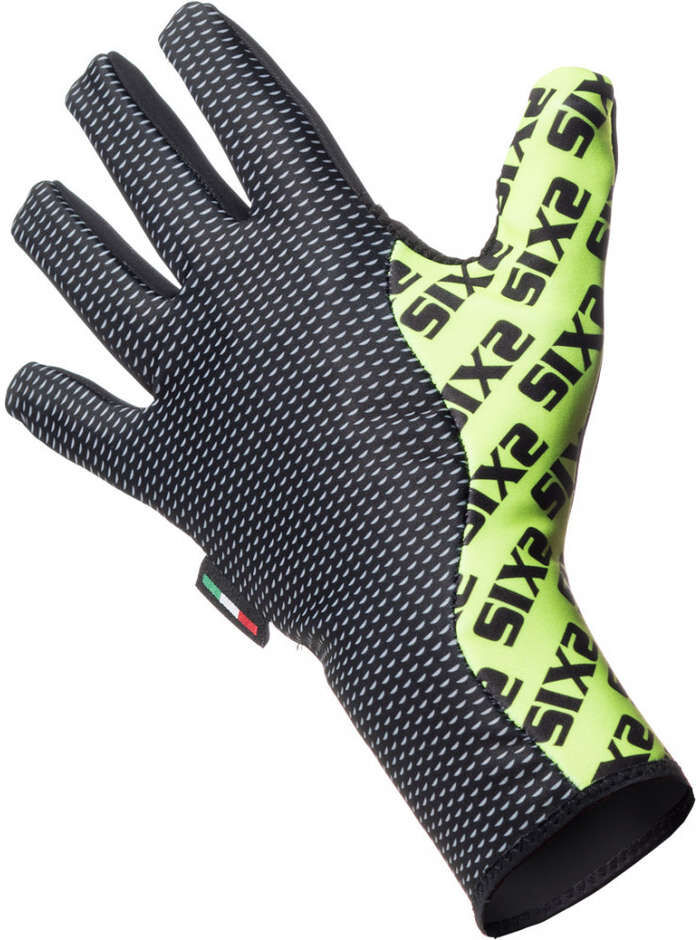 Guanto Ciclismo Invernali Sixs Winter Gloves Nero Giallo taglia XL