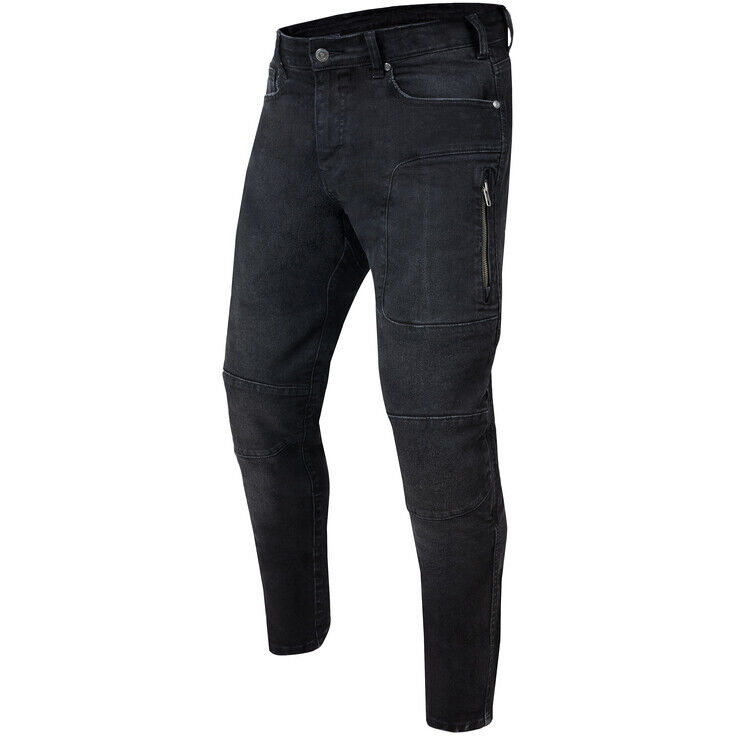 Jeans Moto Rebelhorn RAGE II Tapered Fit Washed Nero - L32 taglia 30