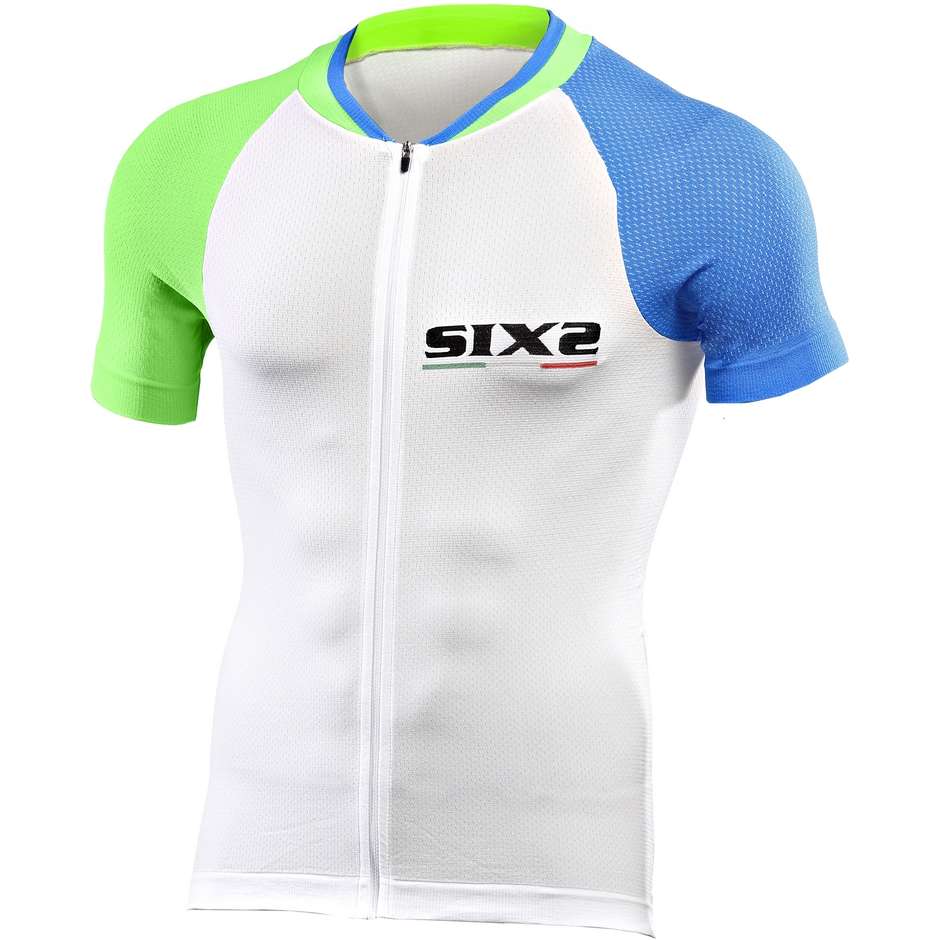 Maglia Da Ciclismo Sixs Ultraligth Estiva Verde Blu Bianco taglia XL