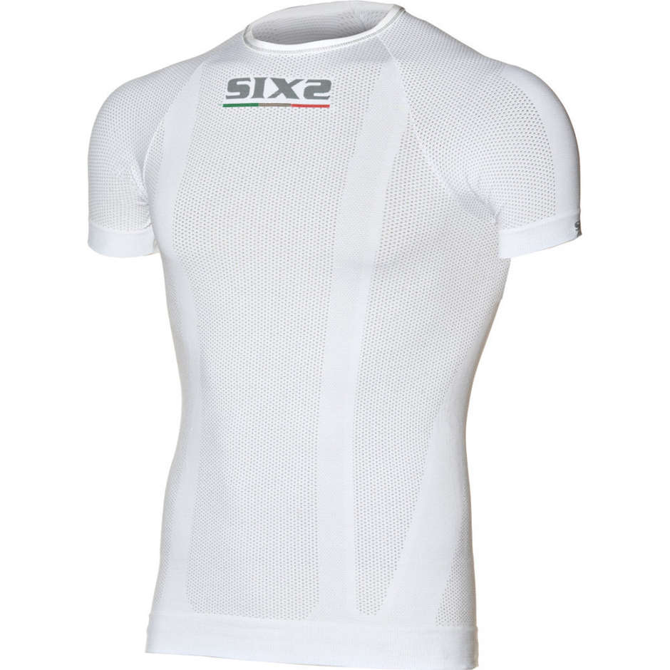 Maglia Girocollo Bambino Maniche Corte Carbon SIXS KTS1 Bian taglia 12