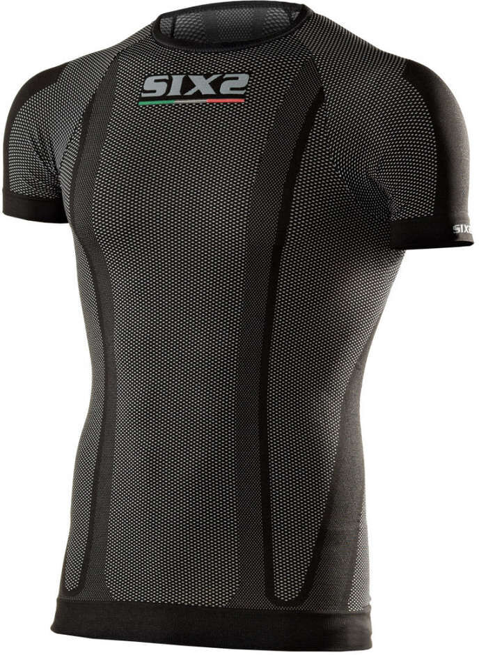 Maglia Girocollo Bambino Maniche Corte Carbon SIXS KTS1 Nero taglia 6y