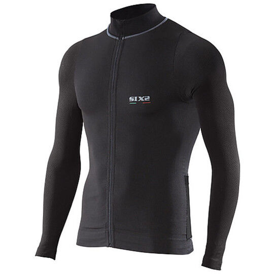 Maglia intima Bici a Maniche Lunghe Con Zip Sixs Bike 4 Nera taglia XL