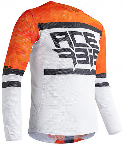 Maglia Moto Cross Enduro Acerbis Vented Helios Arancio Bianc taglia S