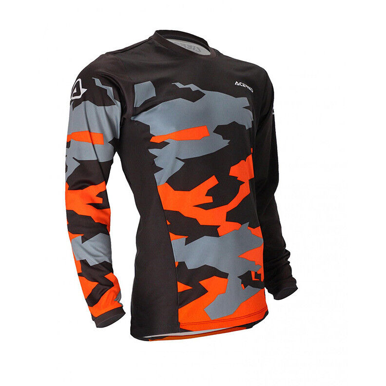 Maglia Moto Cross Enduro Acerbis X-Duro Winter Nero Arancio taglia S